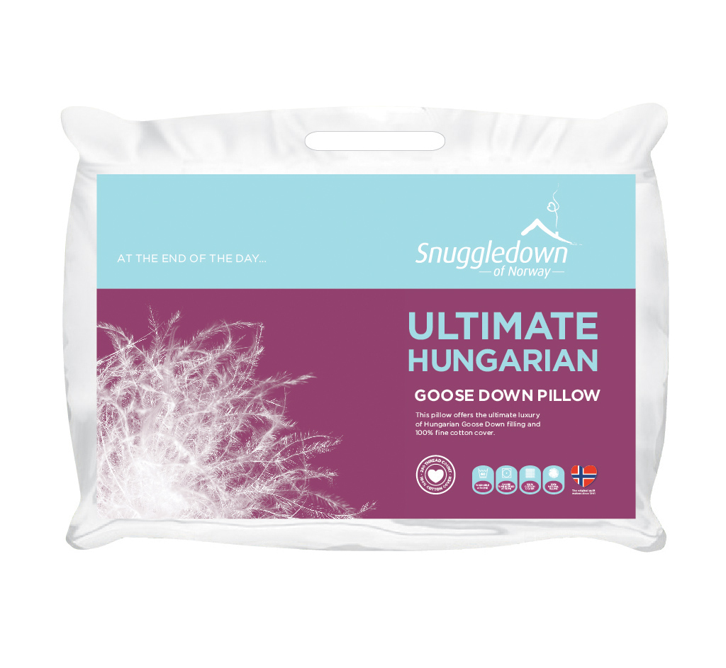 Snuggledown Ultimate Hungarian Goose Down Pillow Pampered Presents