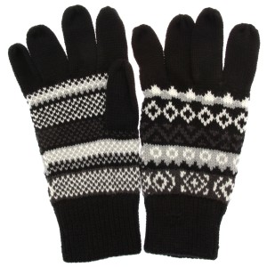 Aztec Black Gloves
