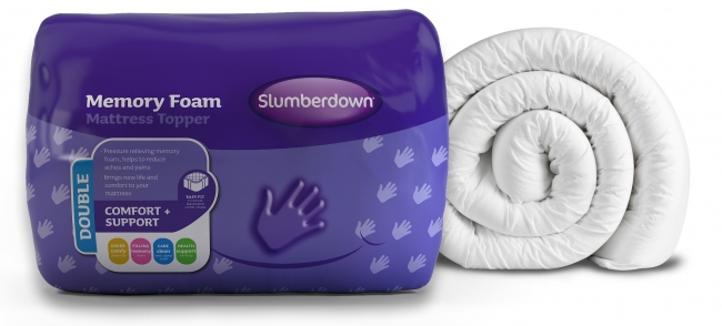 slumberdown memory foam mattress topper double